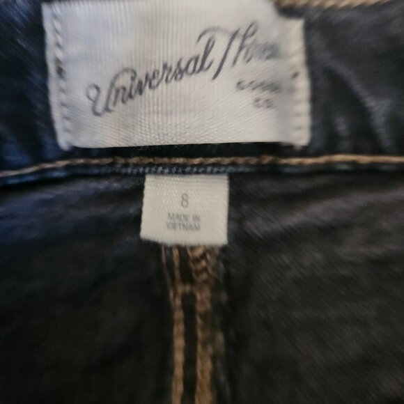 Universal Thread Women's Size 8 High-Rise Denim Pockets Midi Skirt Black Wash - Picture 13 of 14